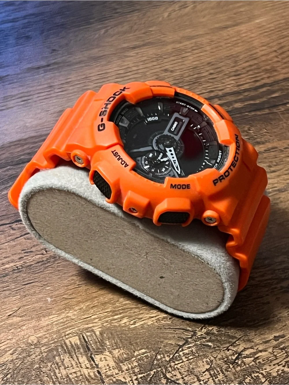 Casio G-Shock Orange Resin Professional Sport Watch with Black Dial